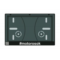 #motorosok hashtaggel ellátott rendszámtáblakeret