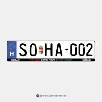 Az éjjel soha nem érhet véget! műgyantás rendszámtáblakeret