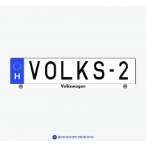 Volkswagen logózott rendszámtáblakeret