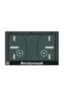 #motorosok hashtaggel ellátott rendszámtáblakeret