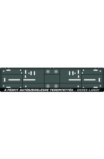 Derek Landy idézetes rendszámtáblakeret