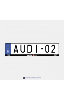 Audi S-Line fekete alapú műgyantás rendszámtáblakeret