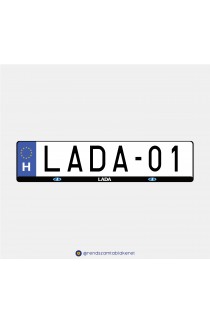 Lada műgyantás rendszámtáblakeret
