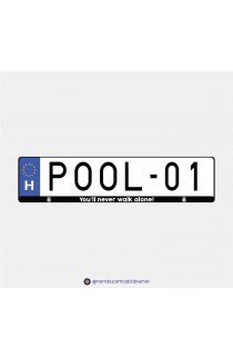 Liverpool műgyantás rendszámtáblakeret