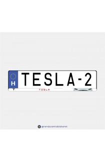 Tesla műgyantás rendszámtáblakeret