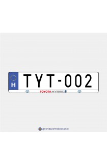 Toyota Hybrid műgyantás rendszámtáblakeret