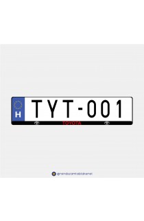 Toyota műgyantás rendszámtáblakeret