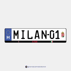 AC Milan műgyantás rendszámtáblakeret