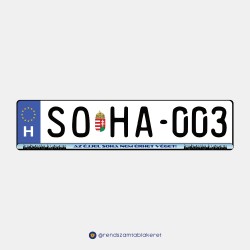 Az éjjel soha nem érhet véget! műgyantás rendszámtáblakeret