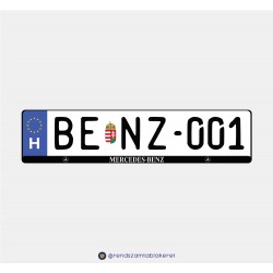Mercedes-Benz műgyantás rendszámtáblakeret