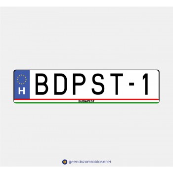Budapest feliratos rendszámtáblakeret