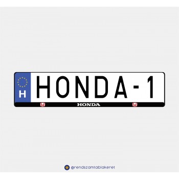 Honda műgyantás rendszámtáblakeret