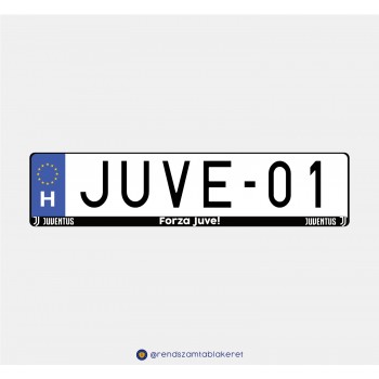 Juventus műgyantás rendszámtáblakeret