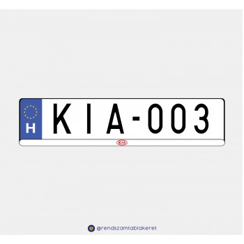 Kia műgyantás rendszámtáblakeret