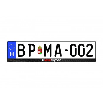 #ilovemycar hashtages rendszámtáblakeret