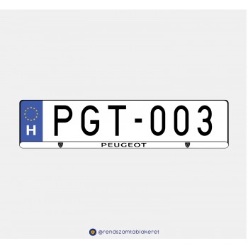 Peugeot műgyantás rendszámtáblakeret