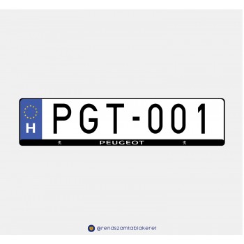 Peugeot műgyantás rendszámtáblakeret