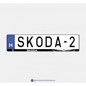 Skoda autós műgyantás rendszámtáblakeret