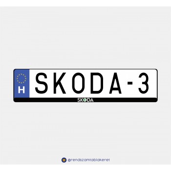 Skoda műgyantás rendszámtáblakeret