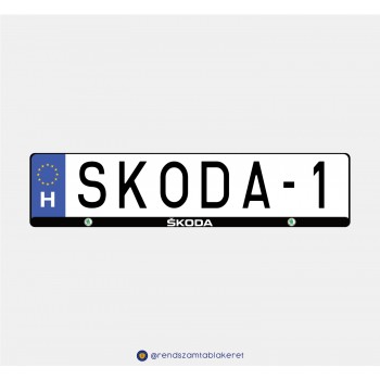 Skoda műgyantás rendszámtáblakeret